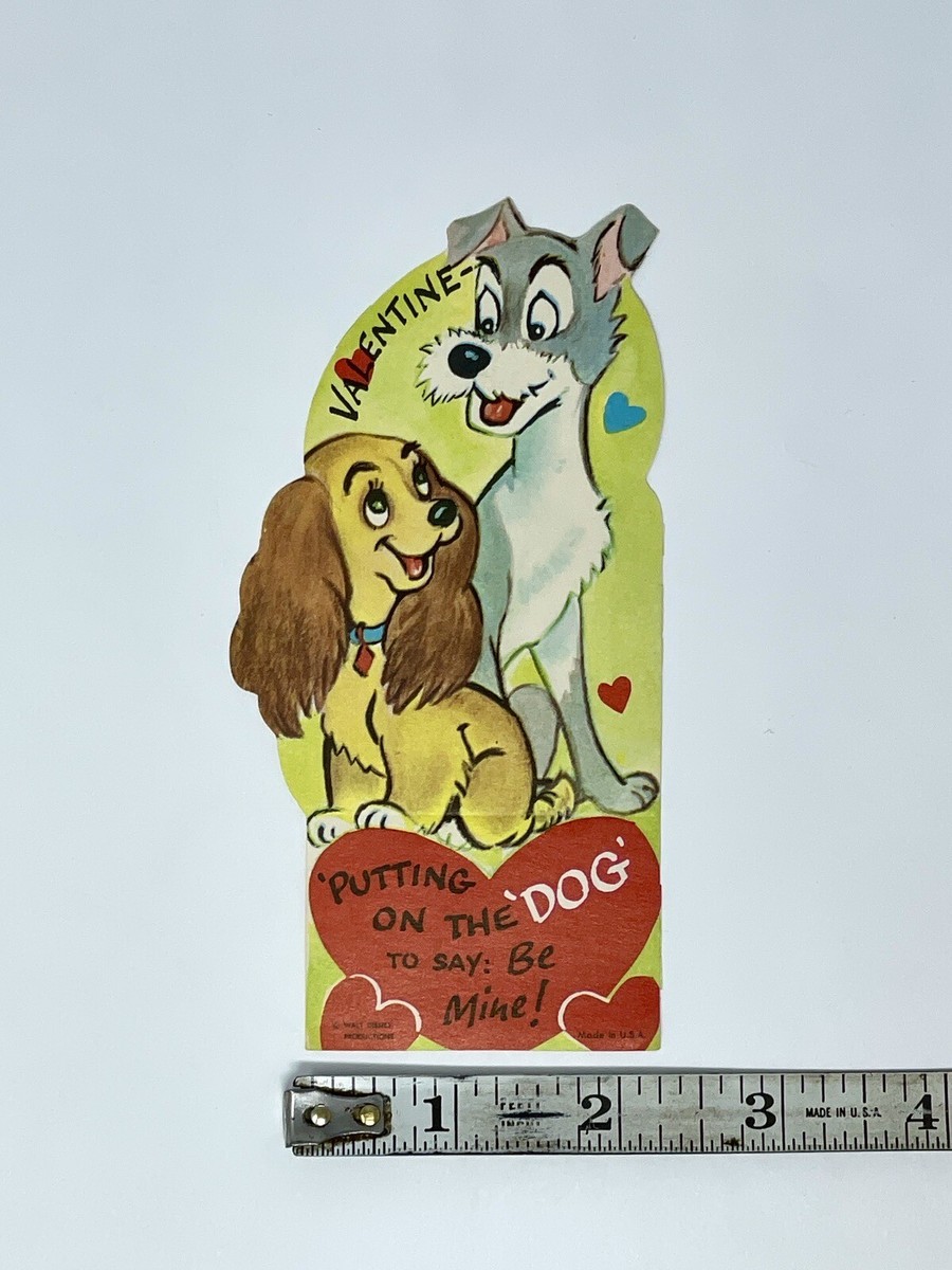 Vintage Disney Valentine's Day Card Lady And The Tramp | eBay