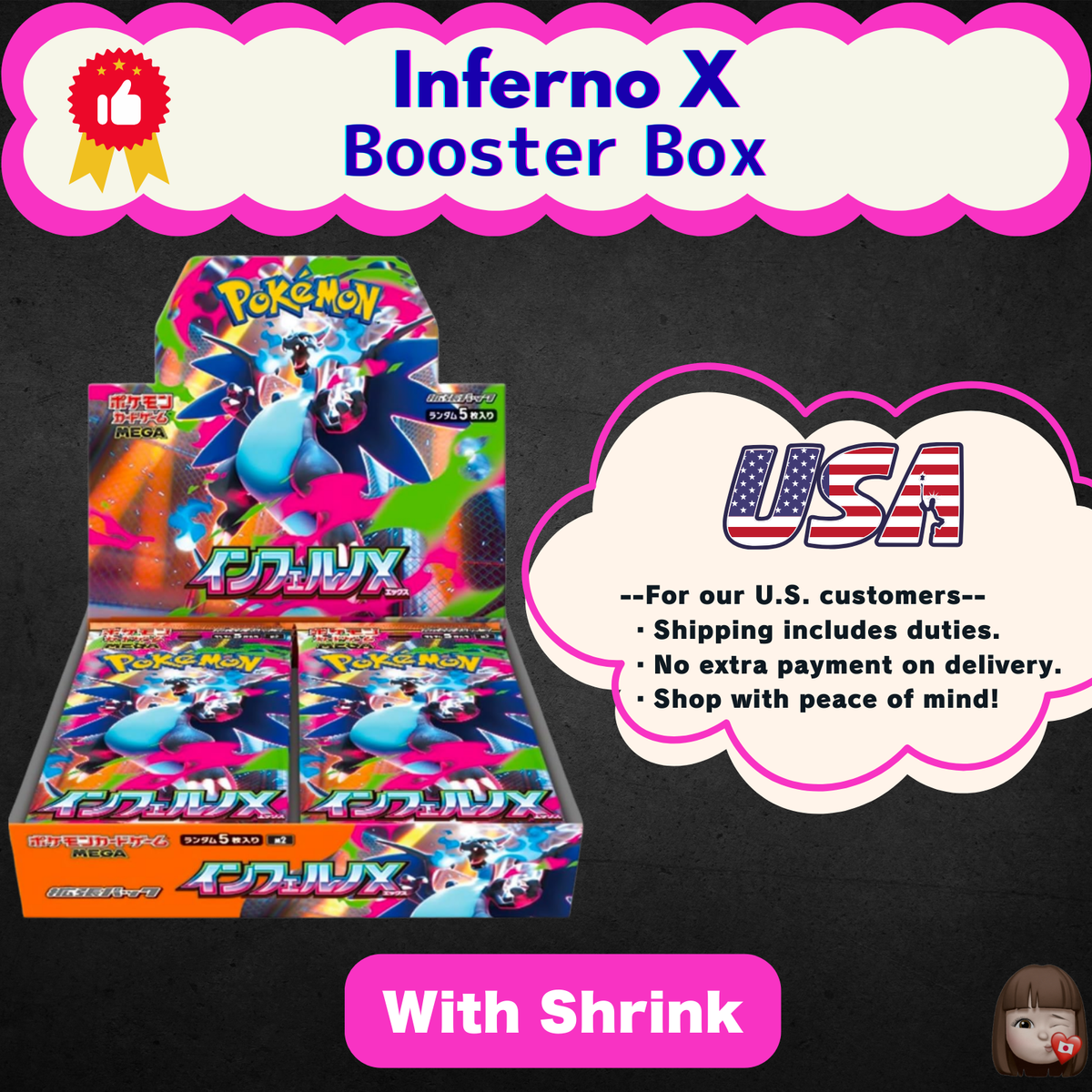 Sealed] Inferno X Booster Box Pokemon Card Game Mega M2 Japanese w