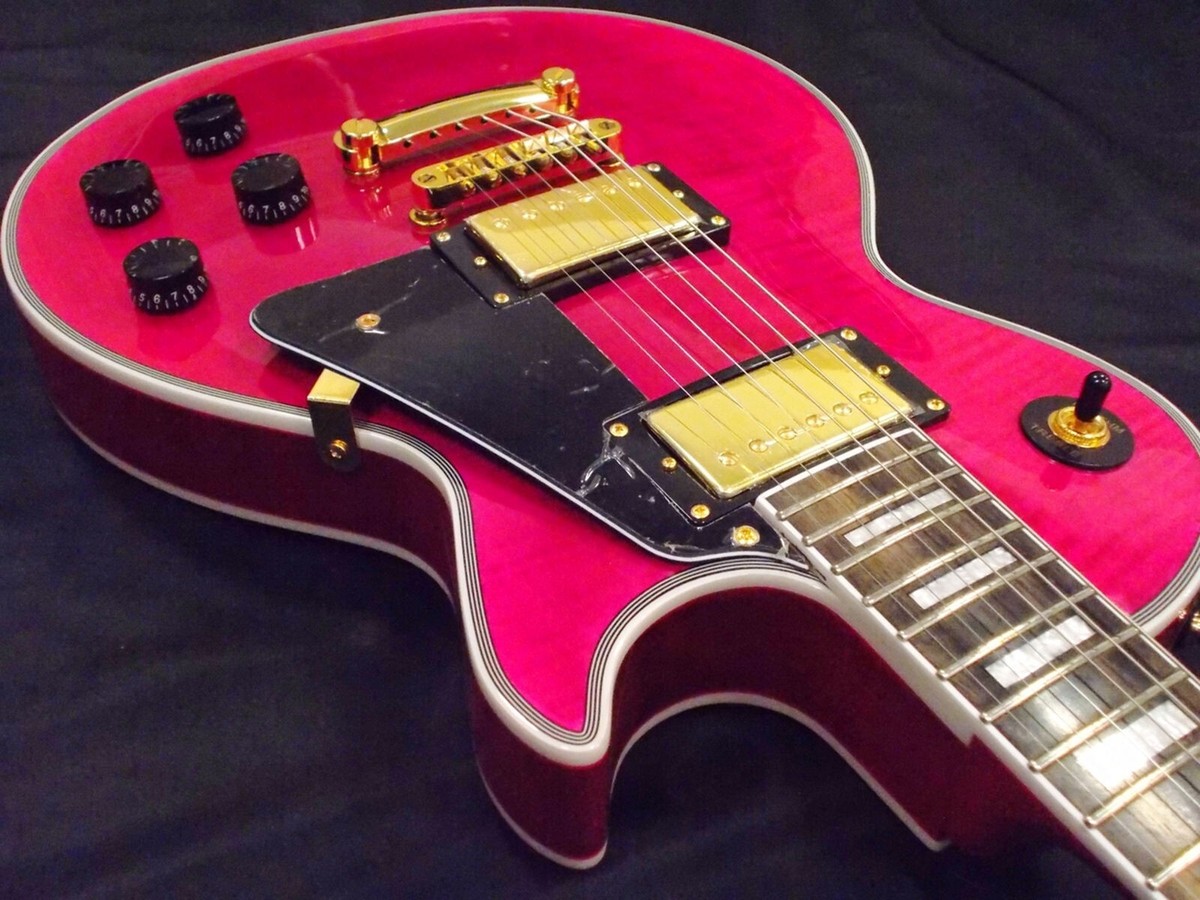 GrassRoots G-LP-CTM/FM Spot Model See Thru Pink Les Paul Type