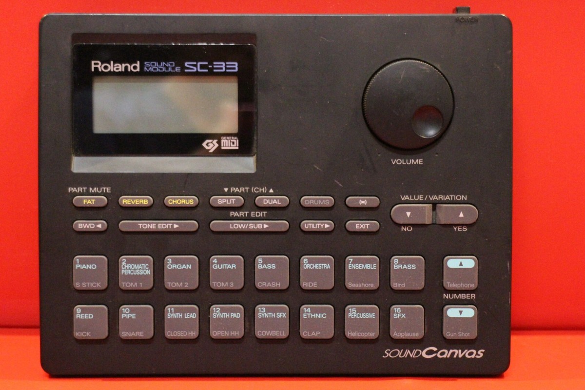 USED Roland SC-33 sc33 Sound Canvas Module Synth MIDI Interface