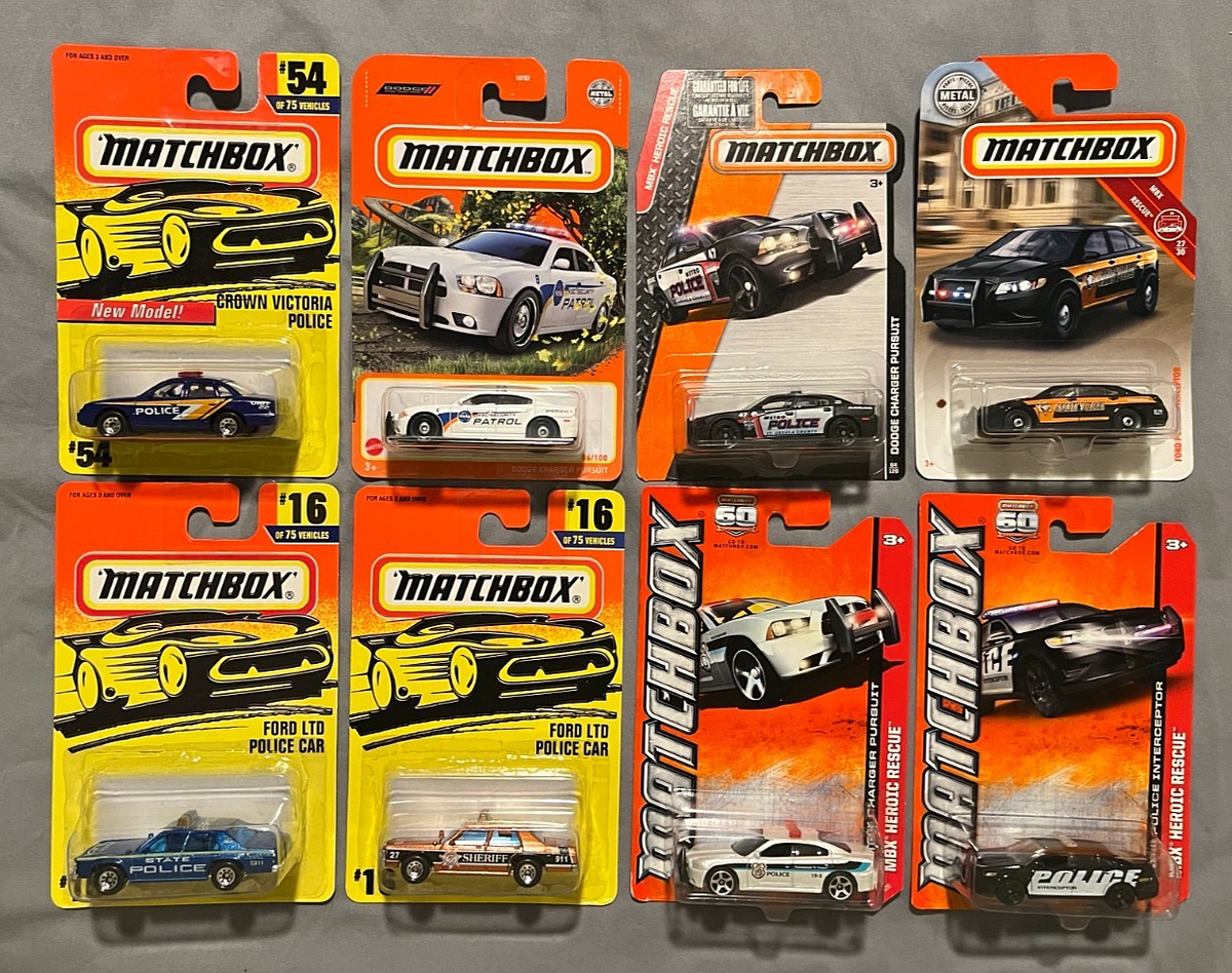 Matchbox Police Car Lot - Charger Pursuit/Police Interceptor/Crown