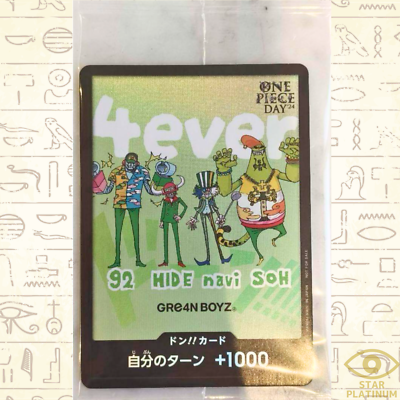 DON!! promo GRE4N BOYS Japanese ONE PIECE Card ONE PIECE DAY 2024