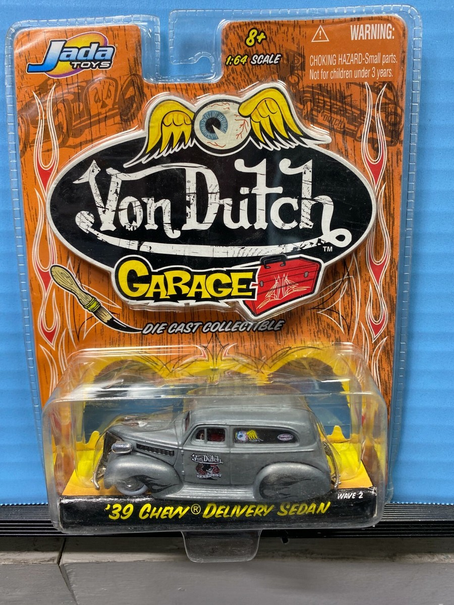 1/64 JADA VON DUTCH GARAGE 1939 CHEVROLET DELIVERY SEDAN GRAY