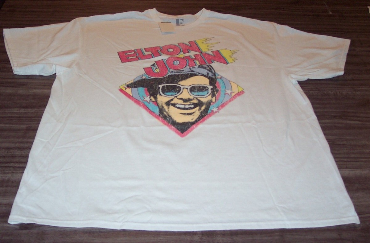 VINTAGE STYLE ELTON JOHN T-Shirt MENS 2XL XXL NEW w/ TAG | eBay