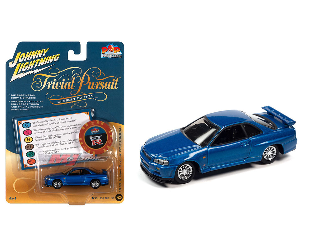 Johnny Lightning 1:64 Trivial Pursuit Nissan Skyline GT-R w/Chip