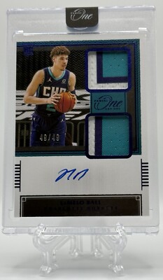 LaMelo Ball 2020-21 Panini One And One Rookie Dual Jersey Auto RPA