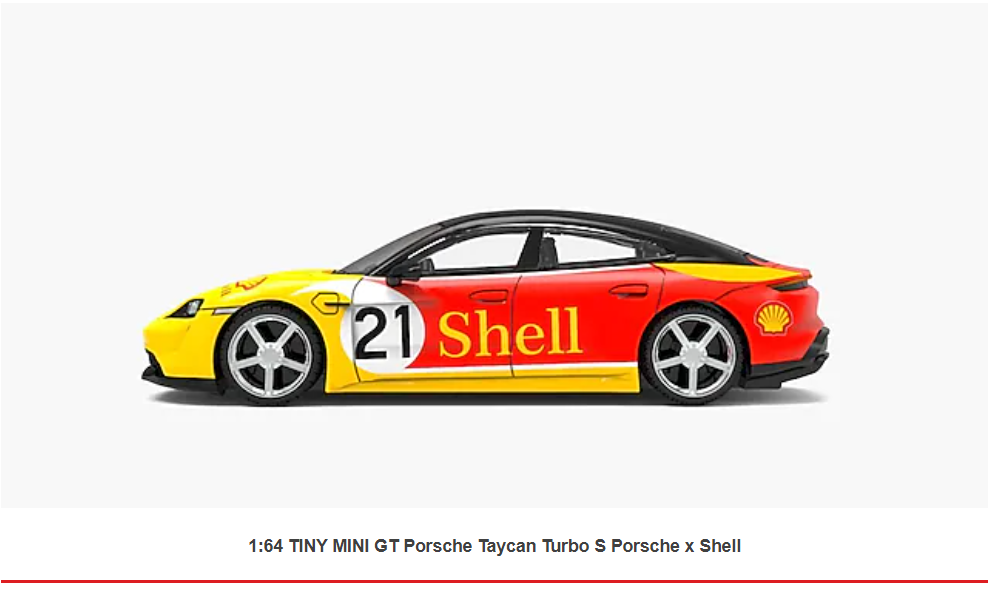 MINI GT x Shell 263 Porsche Taycan Turbo S Hong Kong Shell Special