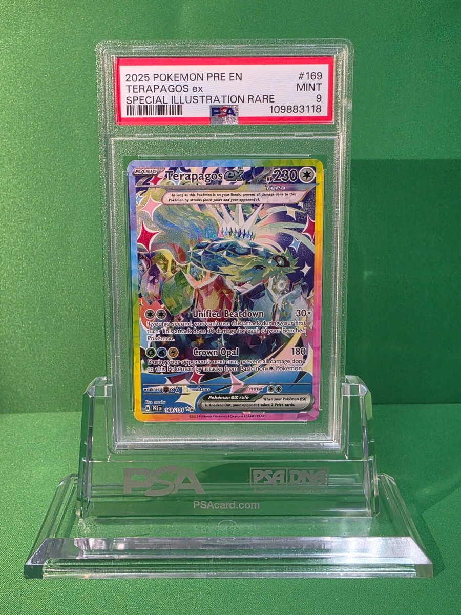 POKEMON 2025 PRISMATIC EVOLUTIONS EN TERAPAGOS EX SIR #169 PSA 9