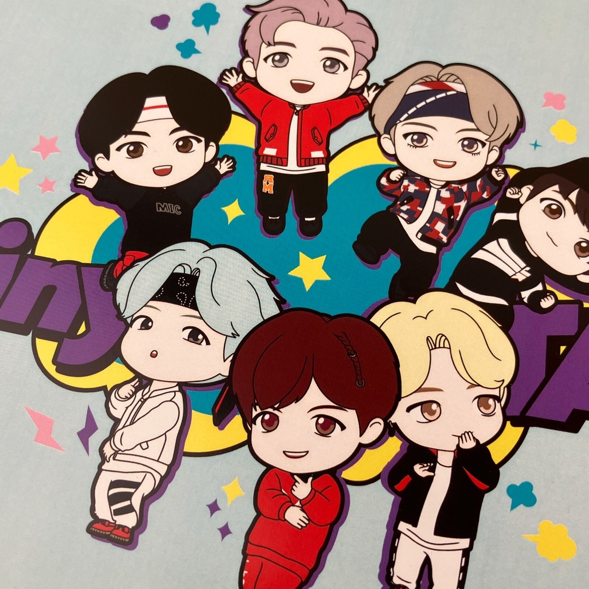 BTS TinyTAN Tiny Tan K-pop Hot Topic T-Shirt Store Display Poster