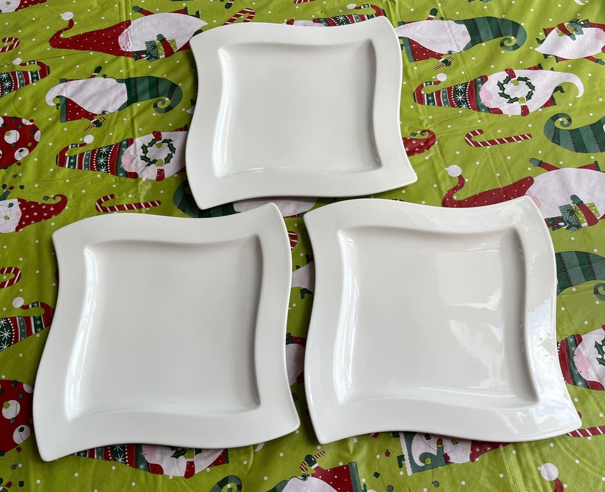 Villeroy & Boch Wave Square White Dinner Plate / Platter 10 in NEW