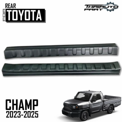 LR Scuff Plate Trim Sill Door Step Cover Black For Toyota Hilux