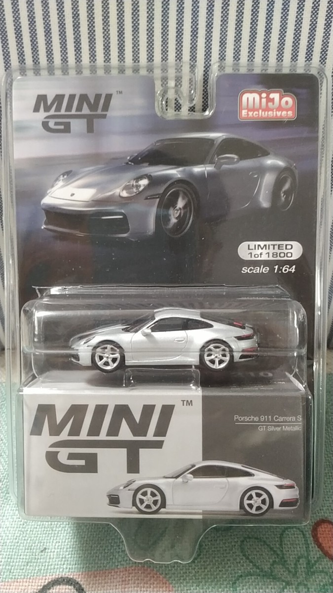 MINI GT 210 (used) Porsche 911 (992) Carrera 4S GT Silver Metallic