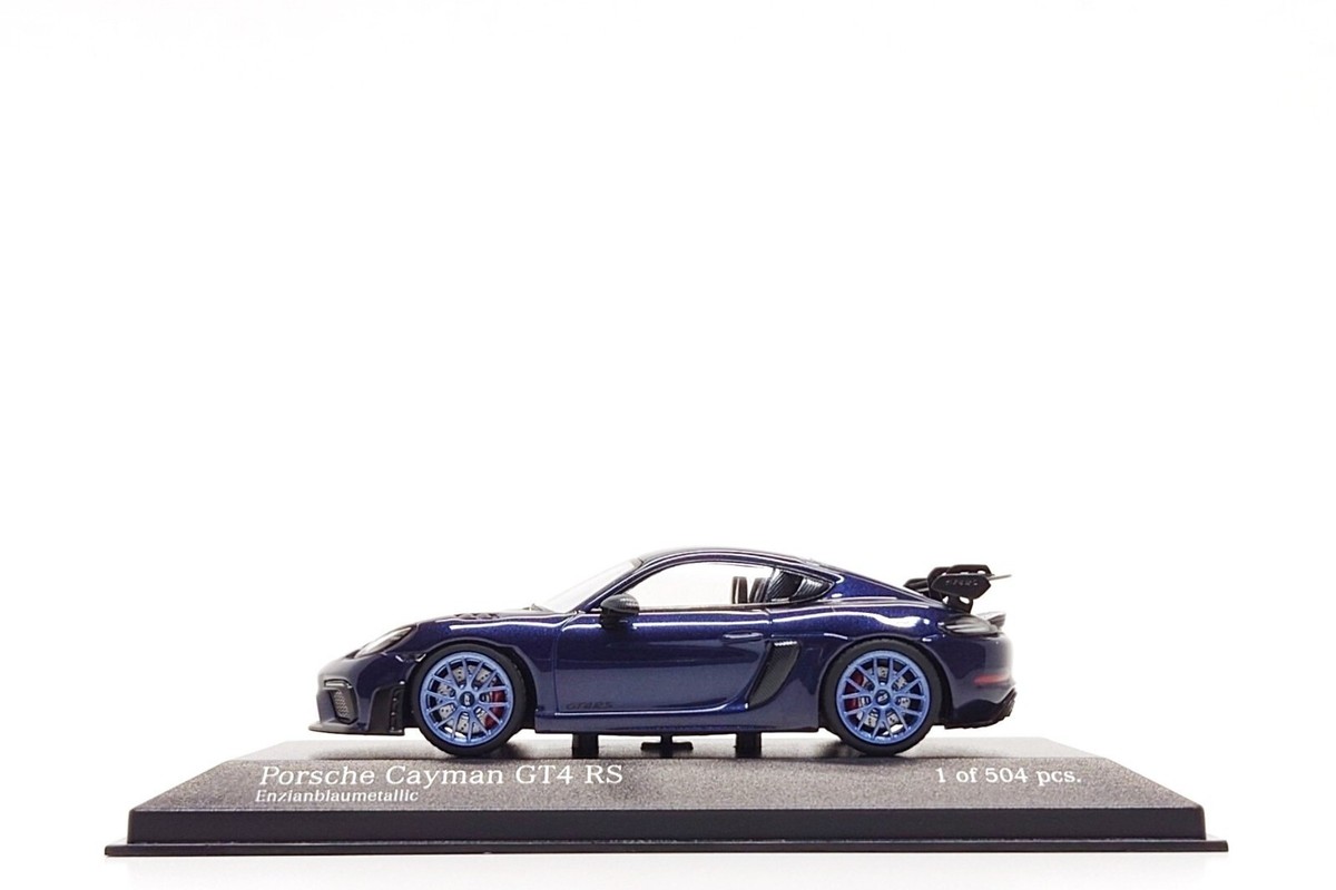 Minichamps 1:43 Porsche 718 Cayman GT4 RS (982) in Gentian Blue