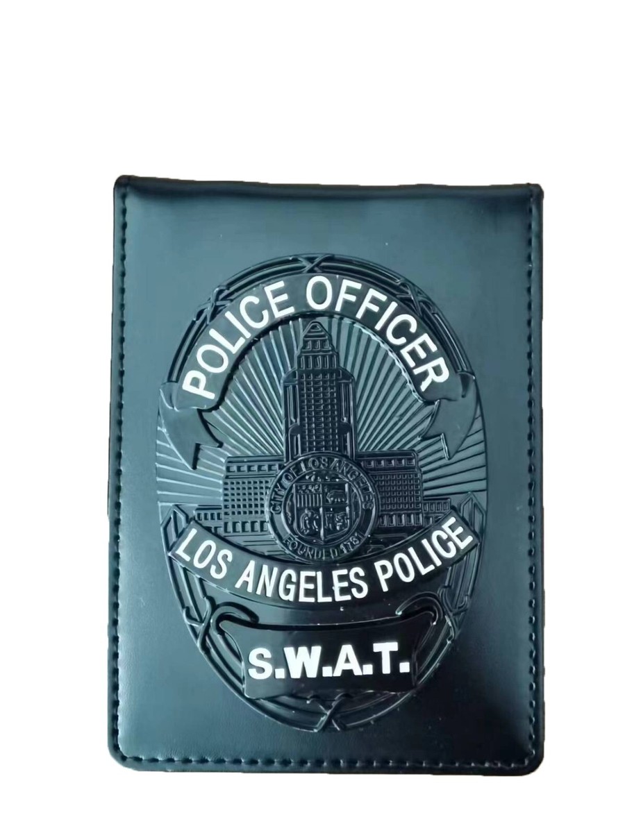 NEW LA Detective SWAT Badge ID Card Holder Wallet with Chain