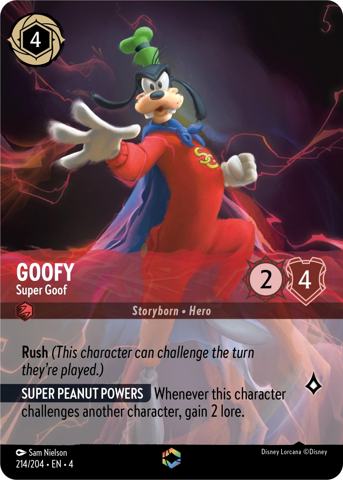 Goofy - Super Goof (Enchanted) 214/204 Ursula's Return Holo for