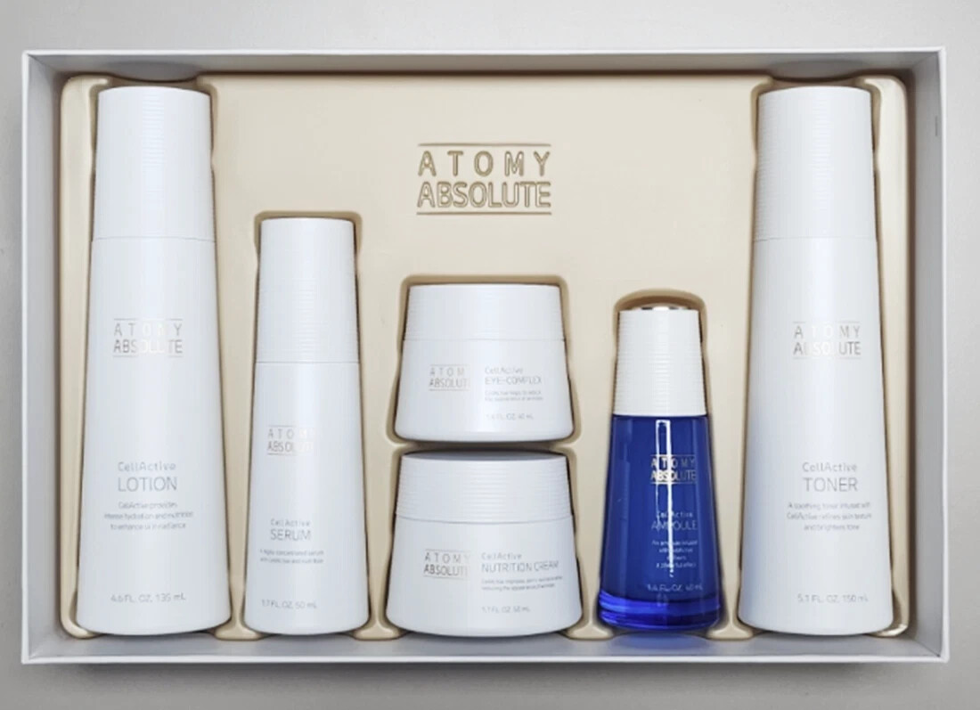 NEW Atomy Absolute CellActive Skincare 6 Set Toner Ampoule Serum