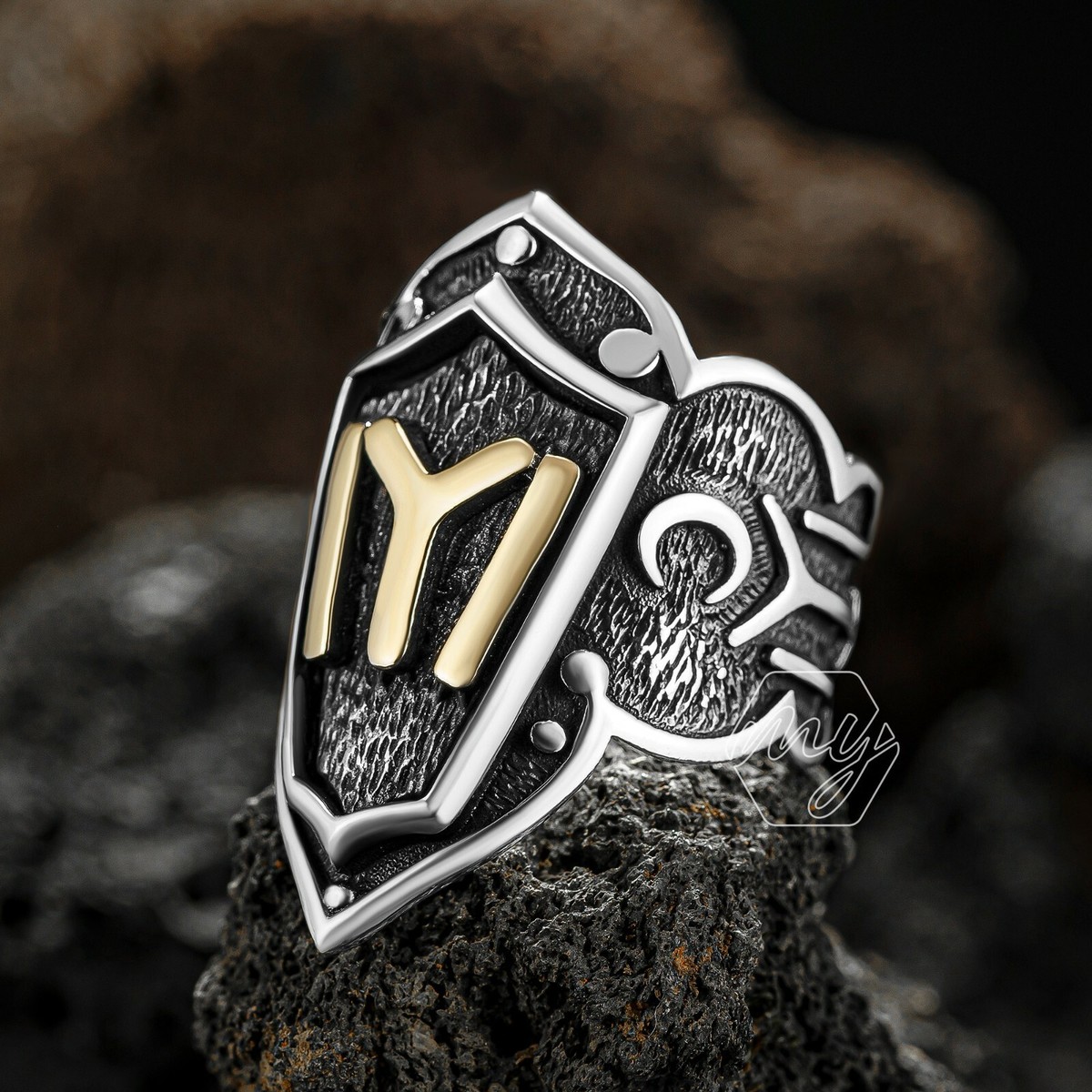 Solid 925 Sterling Silver IYI Kayi Tribe Archer Thumb Men's Ring