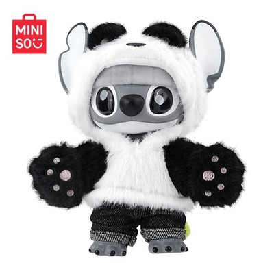 AUTHENTIC MINISO DISNEY STITCH GENZ STREET PANDA VINYL PLUSH TOY