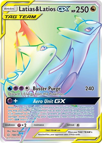PSA 10 LATIOS & LATIAS GX 169 TEAM UP TAG TEAM SUN & MOON POKEMON