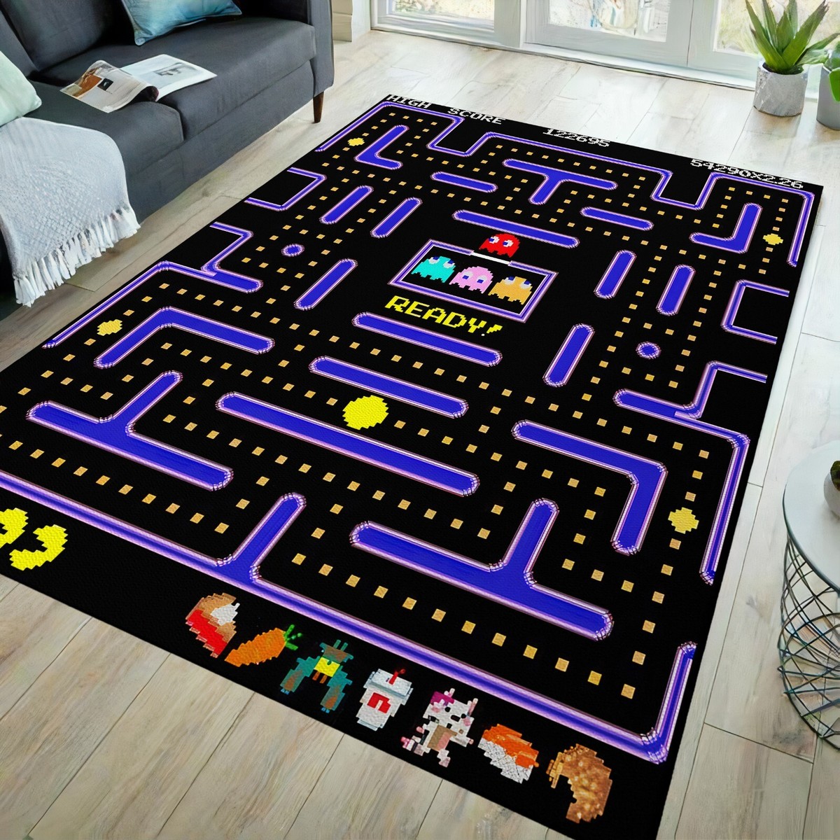 Gamer rug, fun rug, game room rug, arcade rug, video game rug | eBay