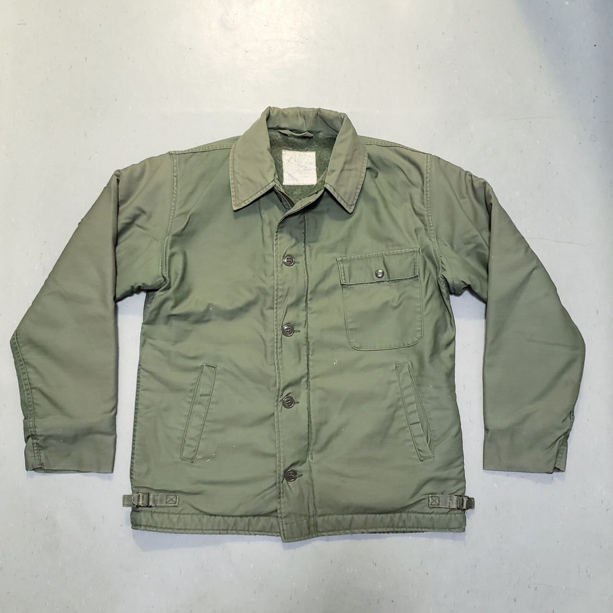 Vtg 80s USN A-2 Deck Jacket post war US NAVY Field Coat Size