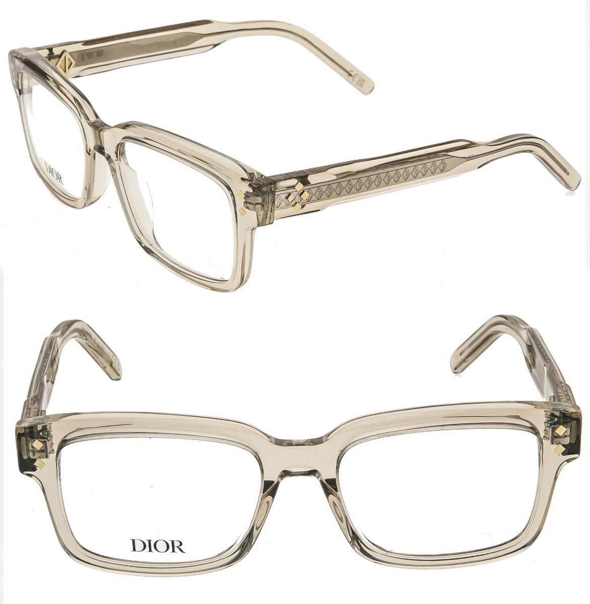 CHRISTIAN DIOR CD DIAMONDO S8I Beige Crystal Eyeglasses 53mm