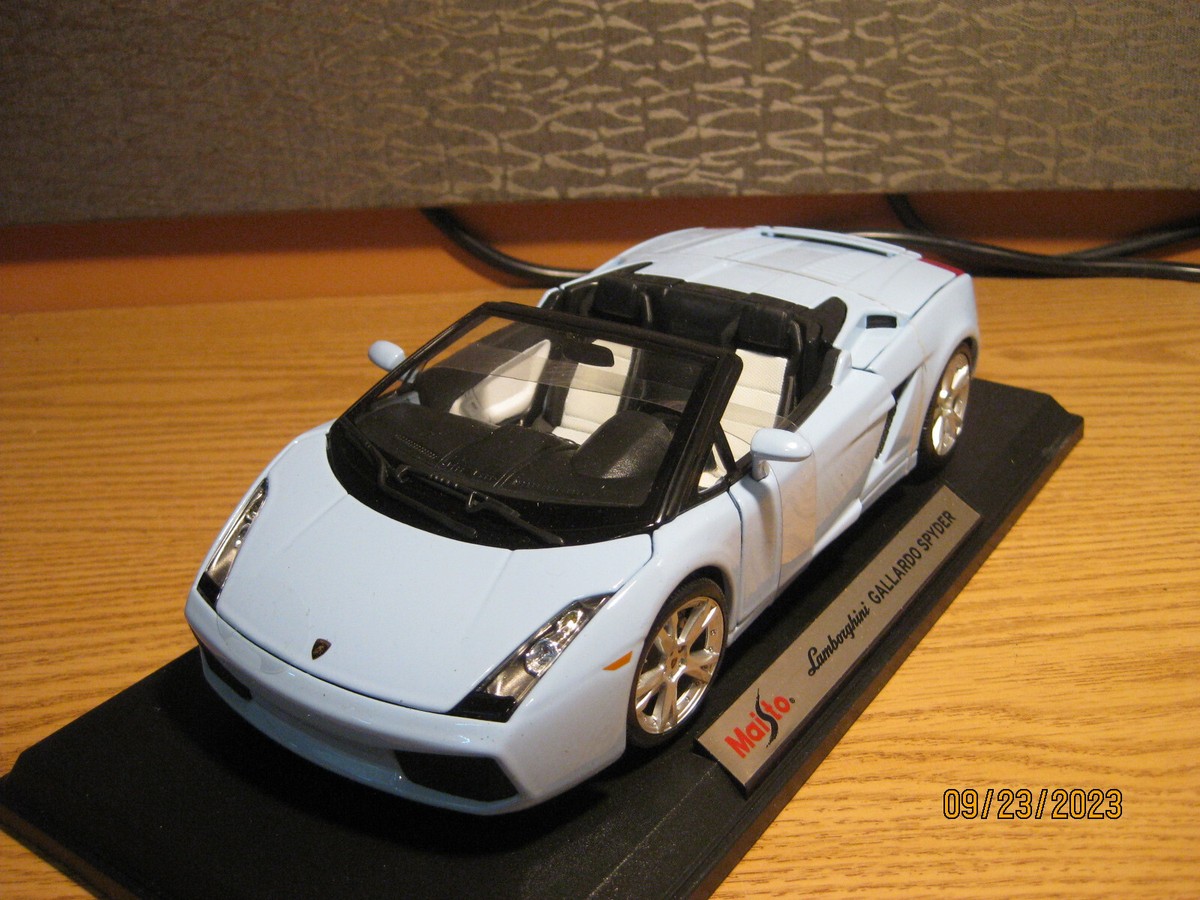 1/18 LAMBORGHINI GALLARDO SPYDER IN LIGHT BLUE BY MAISTO #31800 | eBay