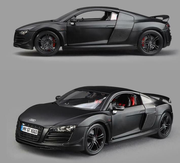 Maisto 1:18 Audi R8 V10 Plus Diecast Sports Car Model Black/Blue