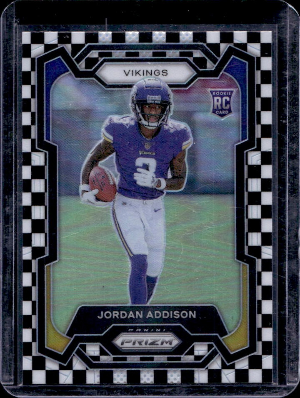 Jordan Addison 2023 Prizm #368 Black & White Checker /(SSP) Price