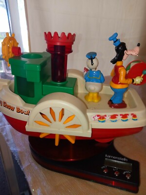 Vintage Walt Disney Toy Mickey Mouse Steam Show Boat Battery