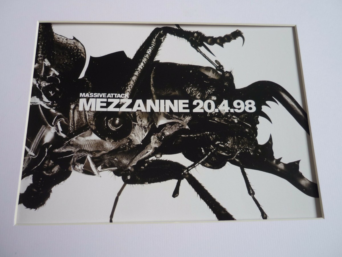 a4 white mount ready frame poster MUSIC ARTWORK MASSIVE ATTACK
