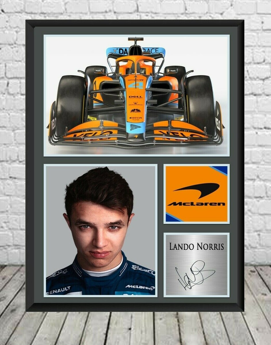 Lando Norris Signed Photo Print Poster Mclaren Formula One