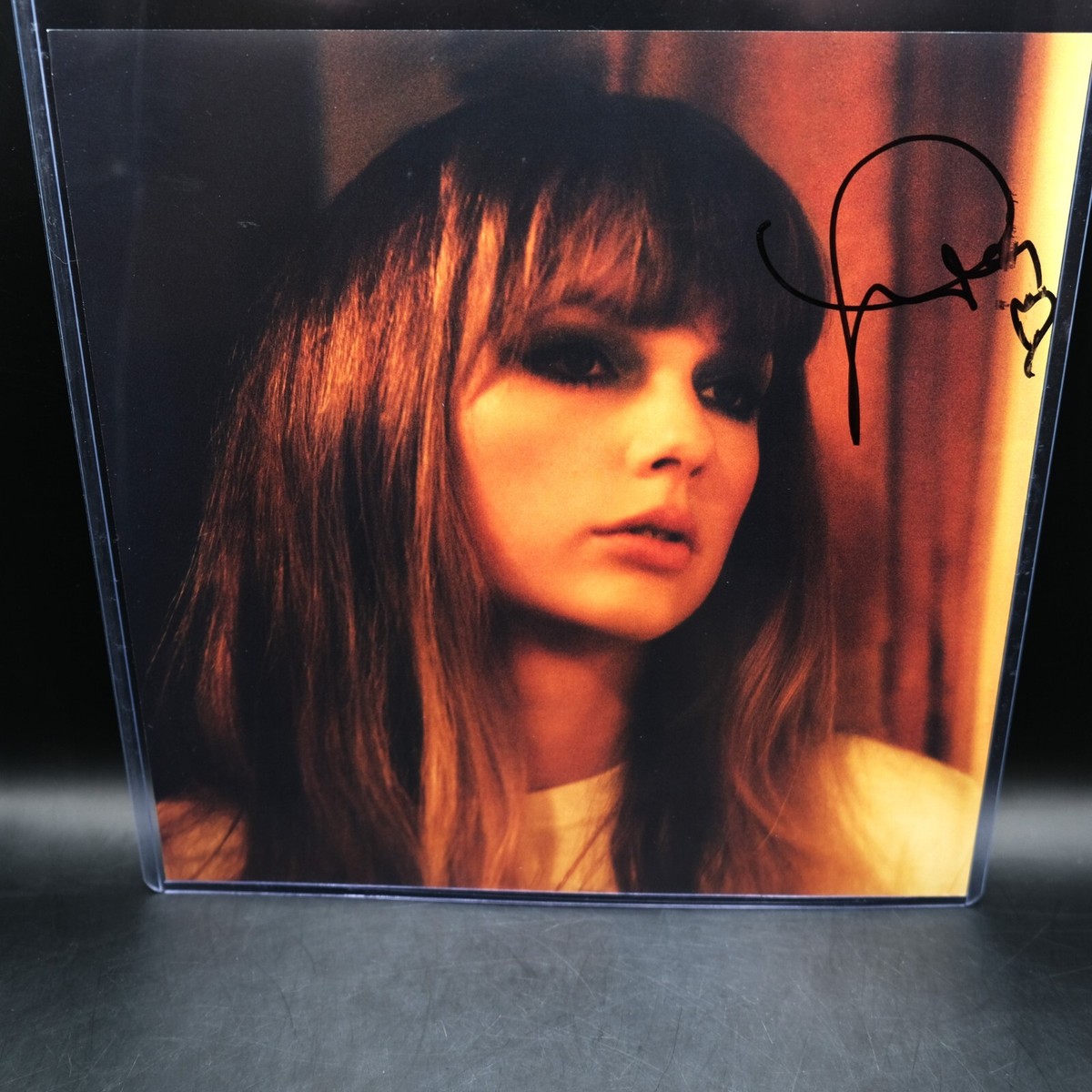 LONG SIG SMUDGED Taylor Swift Signed Midnights Jade Green Vinyl