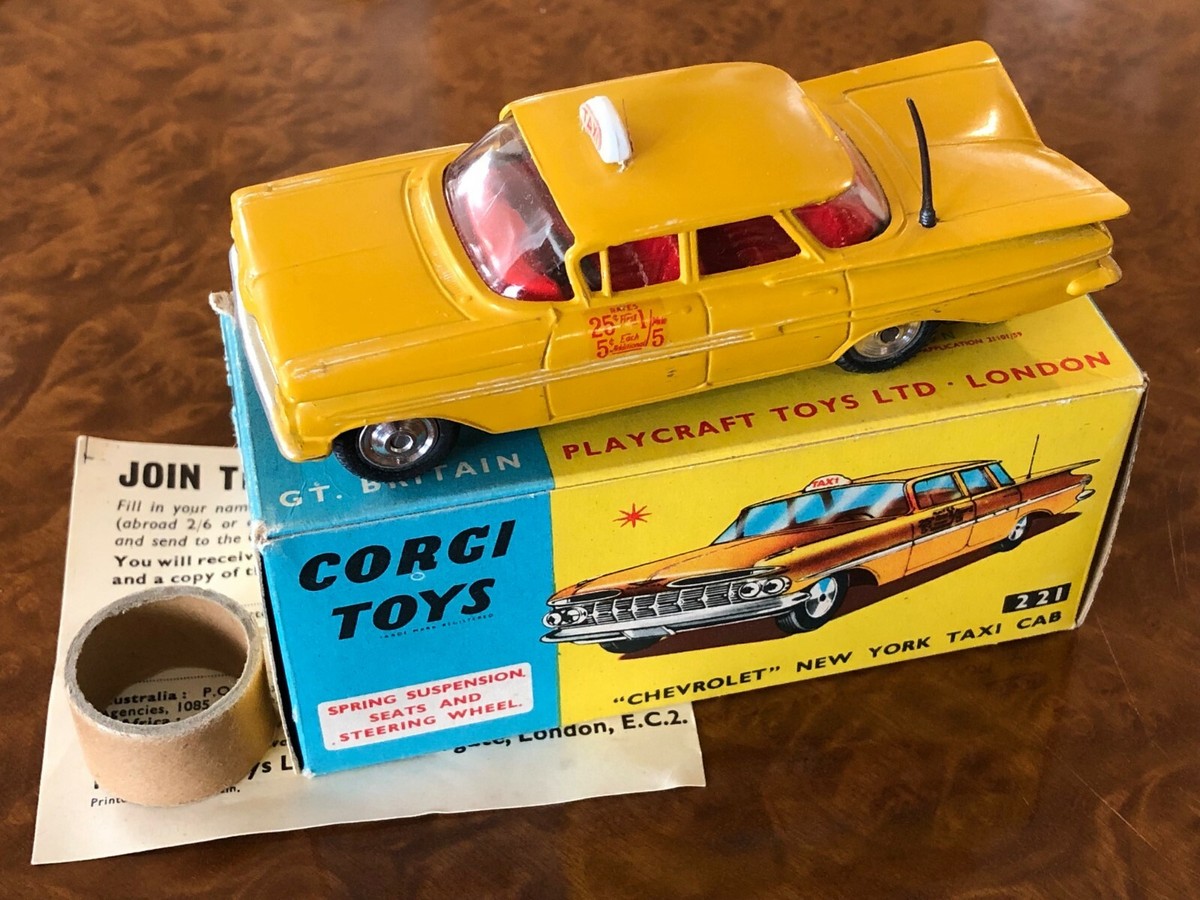Vintage Corgi Toys | Chevrolet Impala New York Taxi Cab | No. 221