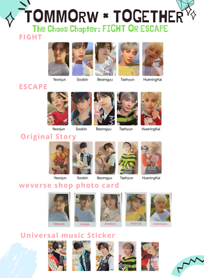 TXT The Chaos Chapter FIGHT OR ESCAPE Official Photo card