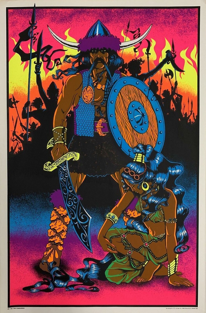 The Conqueror Original Vintage 1970s Black Light Poster 23 x 35 | eBay