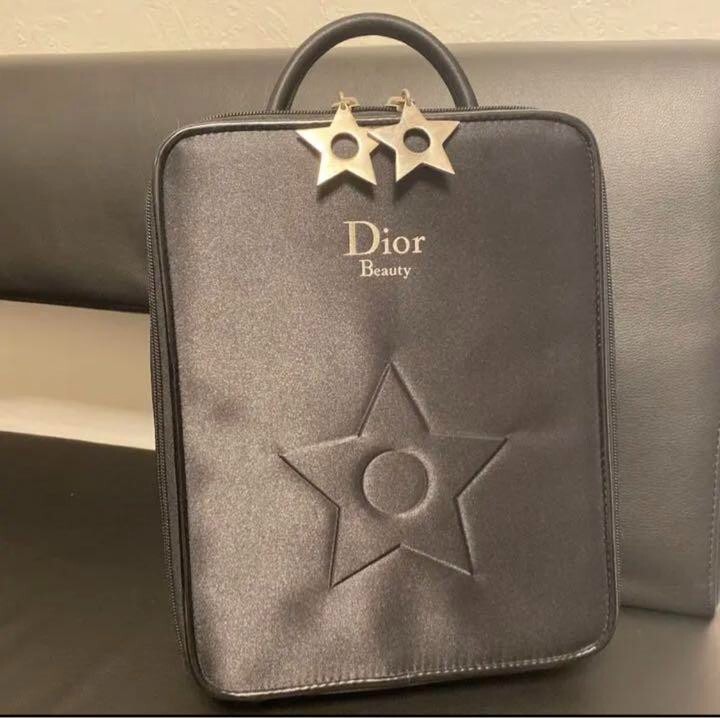 Christian Dior Beauty Vanity Pouch Set Black Satin Star 28×22x8cm