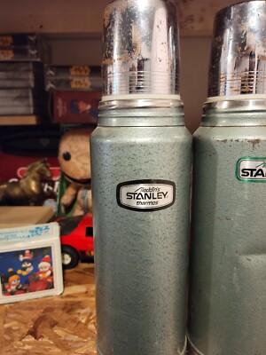 Aladdin Stanley Green Thermos Vacuum Bottle No. A-944NS Quart Lot