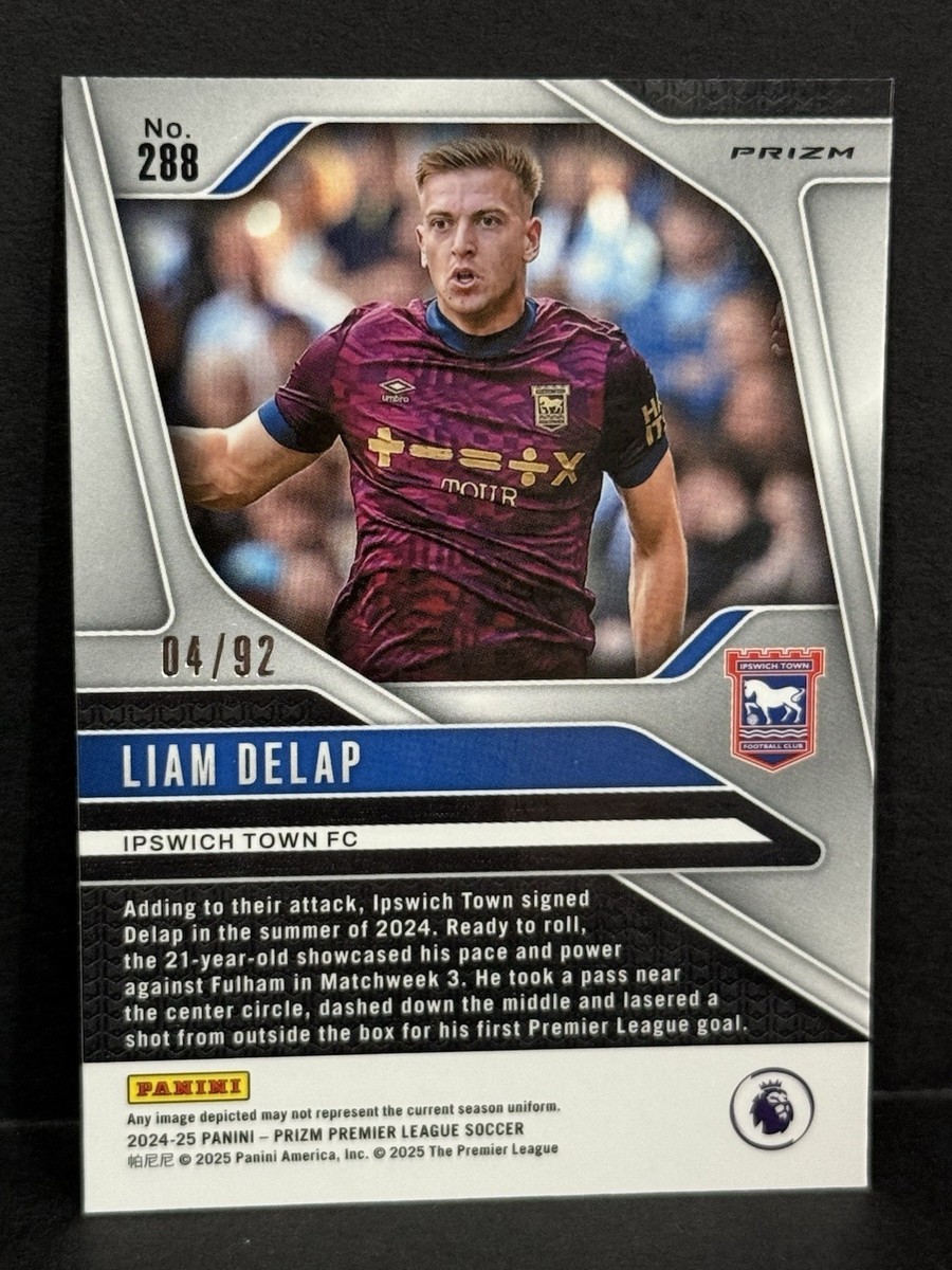 2024-25 Prizm EPL Premier League Ipswich Town Liam Delap Purple