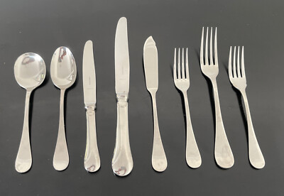 CHRISTOFLE ACIER CAPRICORNE FRANCE (8) PIECE PLACE SETTING | eBay