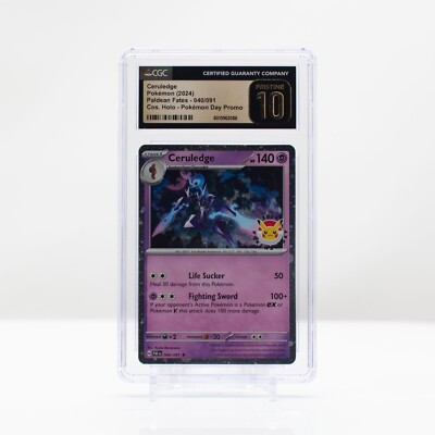 Pokemon Ceruledge #40 Cosmos Holo Pokemon Day Promo 2024 - CGC 10