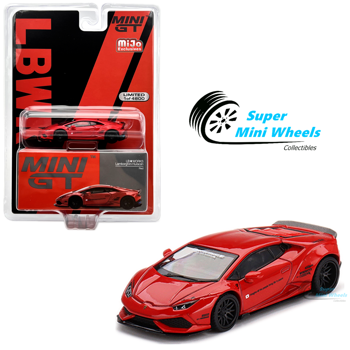 Mini GT 1:64 LB WORKS Lamborghini Huracan ver. 2 Red #375 | eBay