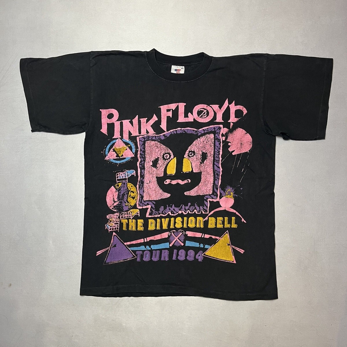 Vintage 90s Pink Floyd Division Bell Tour 1994 Single Stitch T