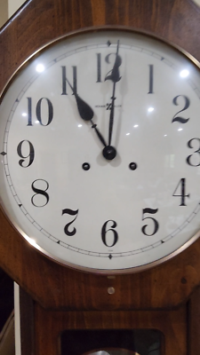 HOWARD MILLER OCTAGON SCHOOLHOUSE WALL CLOCK TIME STRIKE 612-435