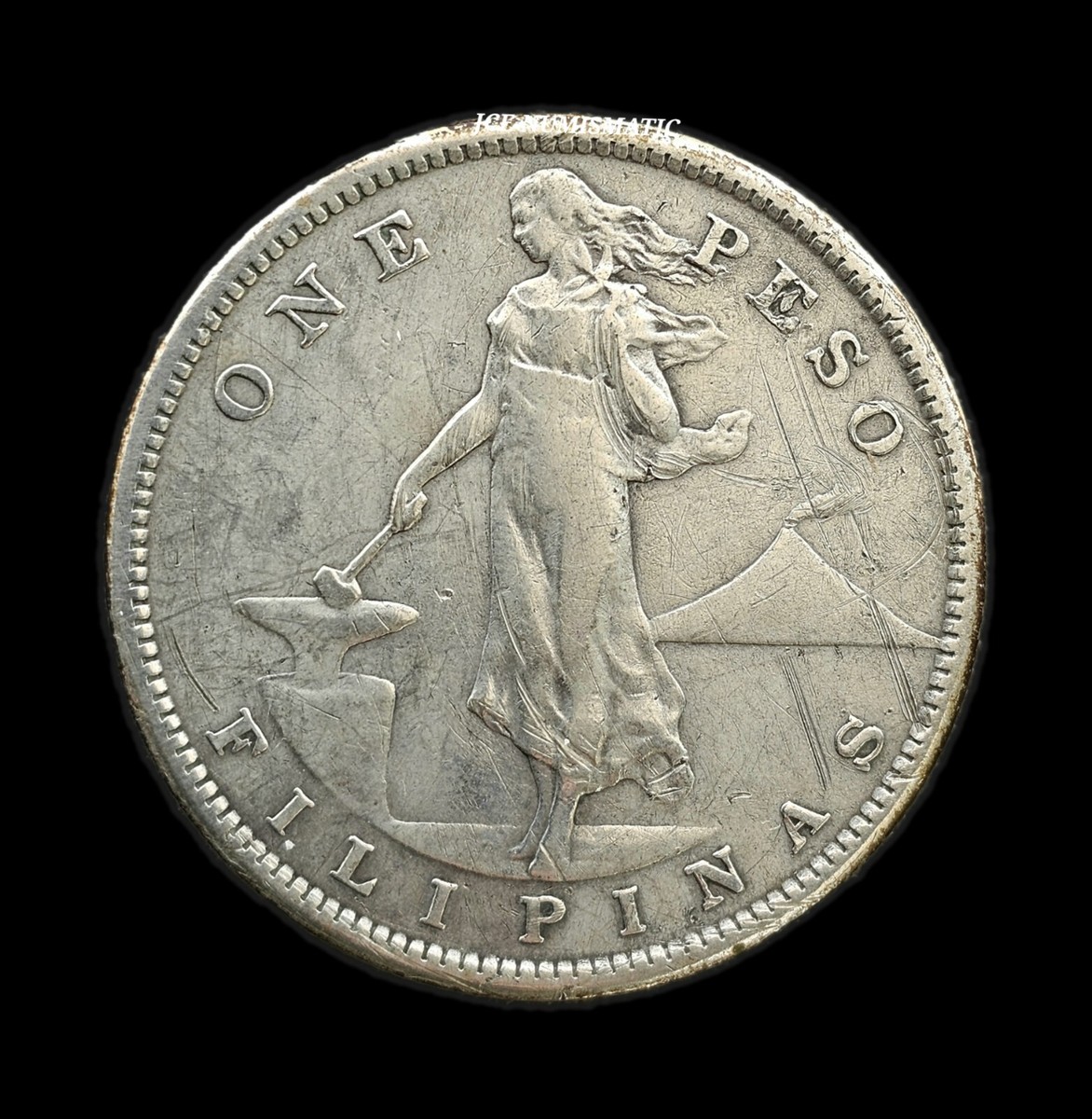 外国銀貨 フィリピン 1P銀貨 1907年 外国銀貨 フィリピン 1P銀貨 1907