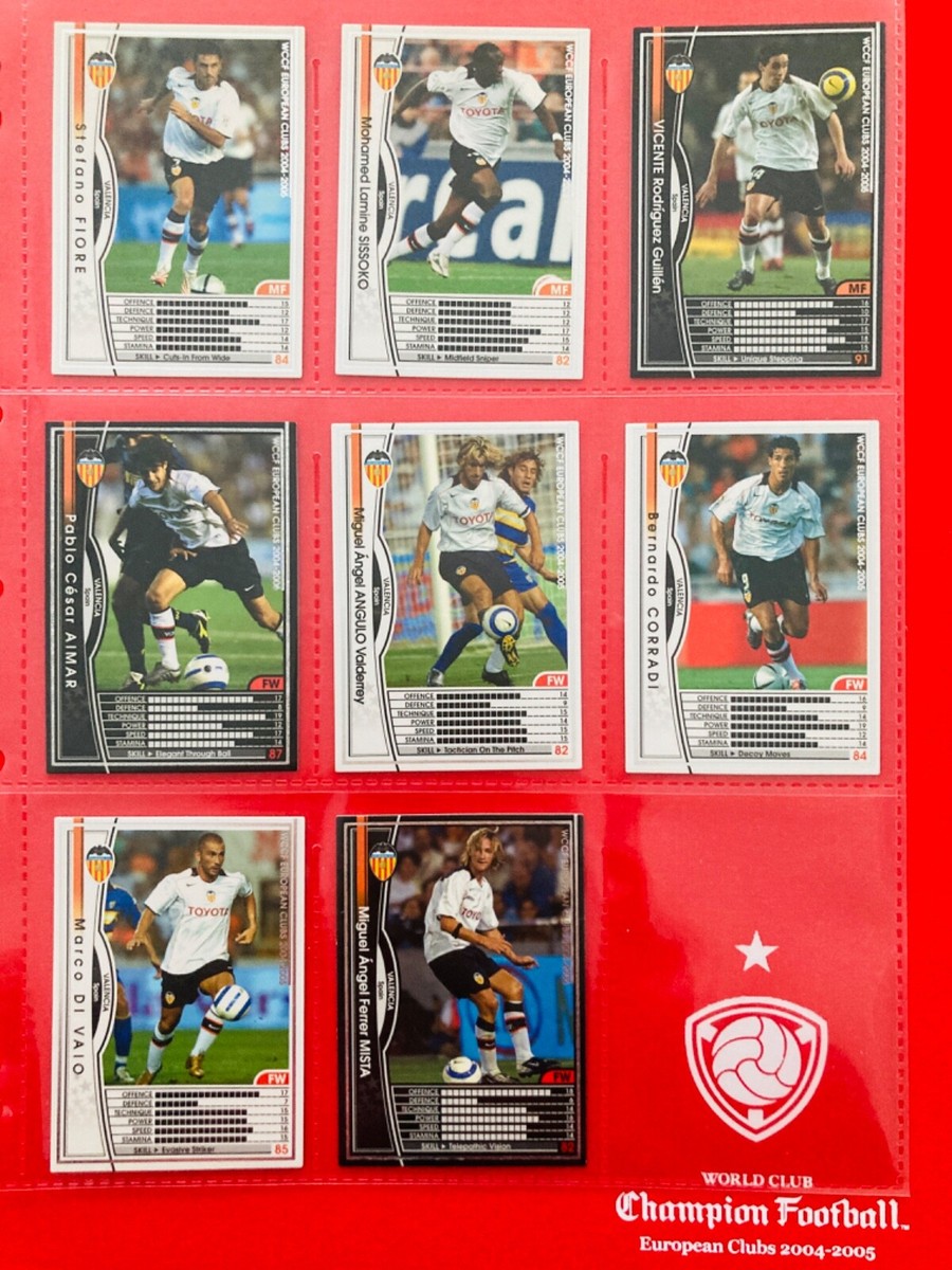2004-05 Panini SEGA WCCF European Clubs Valencia complete team set
