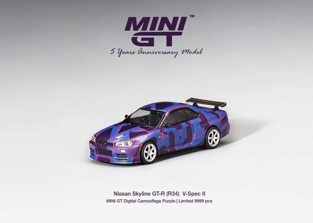 MINI GT Nissan Skyline GT-R (R34) V-Spec II 5 Anniversary Model