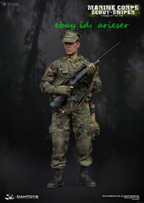 Damtoys 93018 Marine Corps Scout Sniper Sergeant Major 1/6 Action