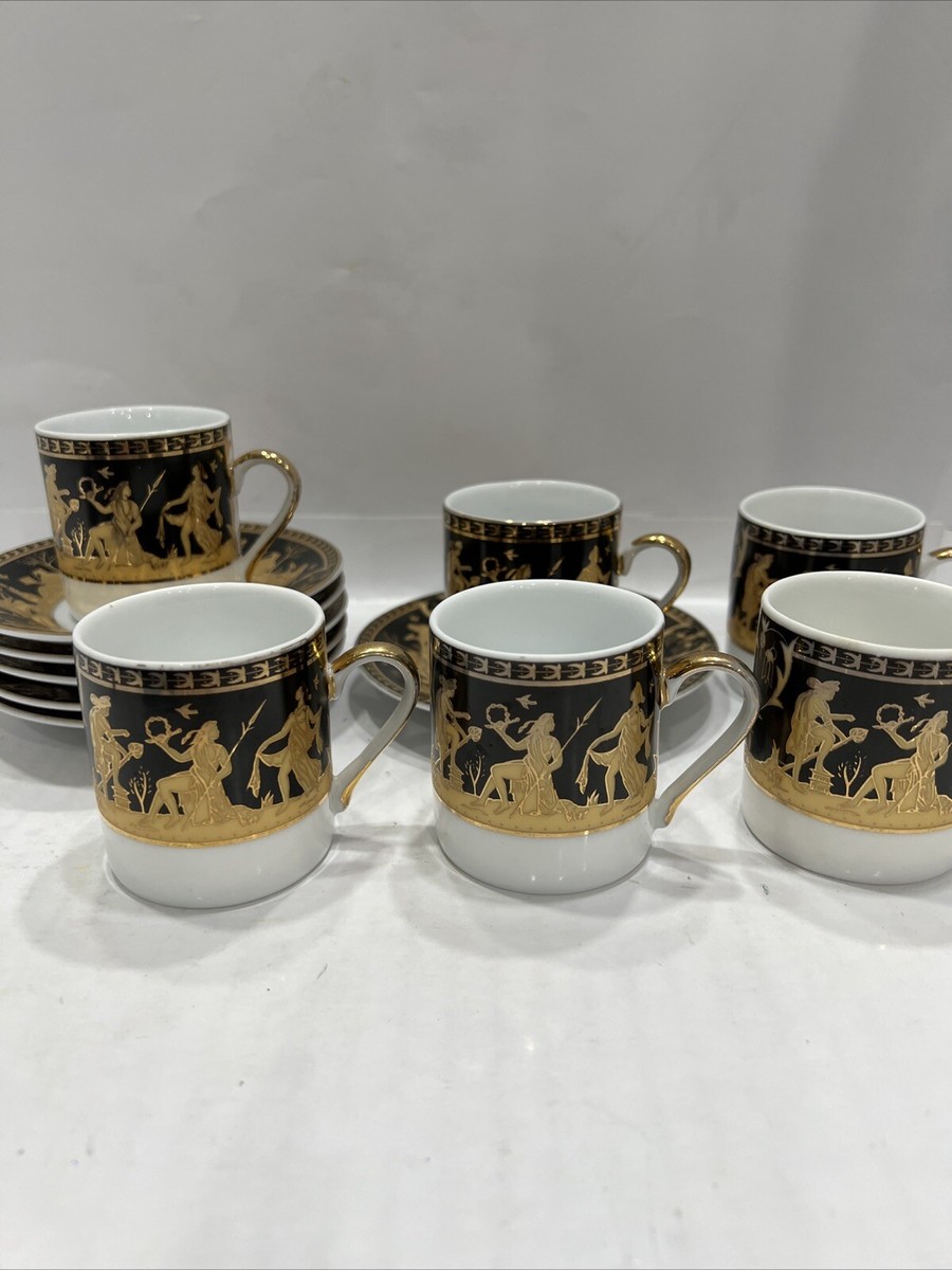 12 Yamasen Gold Collection Fine Porcelain 24k Gold Plated Teacup