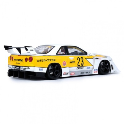 1:18 LBWK Nissan E-R34 Super Silhouette Skyline GTR -- White